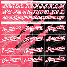 Load image into Gallery viewer, Custom Graffiti Pattern White Black-Neon Pink 3D Scratch Authentic Baseball Jersey
