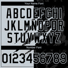 Load image into Gallery viewer, Custom Graffiti Pattern Black-Silver 3D Scratch Authentic Baseball Jersey
