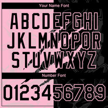 Load image into Gallery viewer, Custom Graffiti Pattern Black-Light Pink 3D Scratch Authentic Baseball Jersey

