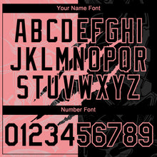 Load image into Gallery viewer, Custom Graffiti Pattern Black-Medium Pink 3D Scratch Authentic Baseball Jersey
