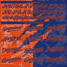 Load image into Gallery viewer, Custom Graffiti Pattern Royal-Orange 3D Scratch Authentic Baseball Jersey
