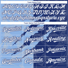 Charger l&#39;image dans la galerie, Custom Graffiti Pattern White Royal-Light Blue 3D Scratch Authentic Baseball Jersey
