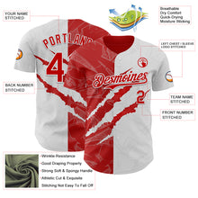Загрузить изображение в средство просмотра галереи, Custom Graffiti Pattern Red-White 3D Scratch Authentic Baseball Jersey
