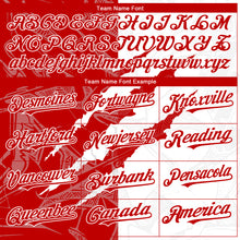 Загрузить изображение в средство просмотра галереи, Custom Graffiti Pattern Red-White 3D Scratch Authentic Baseball Jersey
