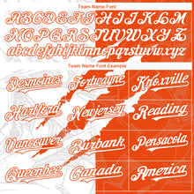 Загрузить изображение в средство просмотра галереи, Custom Graffiti Pattern White-Orange 3D Scratch Authentic Baseball Jersey
