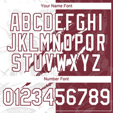 Загрузить изображение в средство просмотра галереи, Custom Graffiti Pattern White-Burgundy 3D Scratch Authentic Baseball Jersey
