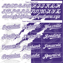 Загрузить изображение в средство просмотра галереи, Custom Graffiti Pattern White-Purple 3D Scratch Authentic Baseball Jersey
