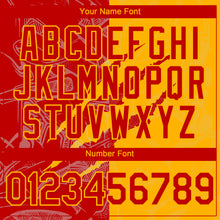 Загрузить изображение в средство просмотра галереи, Custom Graffiti Pattern Red-Gold 3D Scratch Authentic Baseball Jersey

