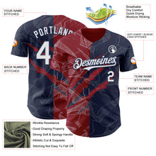 Загрузить изображение в средство просмотра галереи, Custom Graffiti Pattern White Navy-Crimson 3D Scratch Authentic Baseball Jersey
