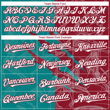 Загрузить изображение в средство просмотра галереи, Custom Graffiti Pattern White Teal-Crimson 3D Scratch Authentic Baseball Jersey
