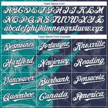 Загрузить изображение в средство просмотра галереи, Custom Graffiti Pattern White Navy-Teal 3D Scratch Authentic Baseball Jersey
