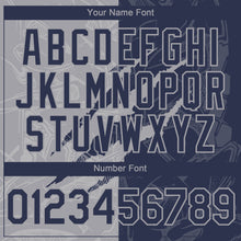 Загрузить изображение в средство просмотра галереи, Custom Graffiti Pattern Navy-Gray 3D Scratch Authentic Baseball Jersey
