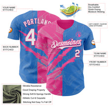 Загрузить изображение в средство просмотра галереи, Custom Graffiti Pattern White Electric Blue-Pink 3D Scratch Authentic Baseball Jersey
