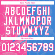 Загрузить изображение в средство просмотра галереи, Custom Graffiti Pattern White Electric Blue-Pink 3D Scratch Authentic Baseball Jersey
