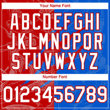 Загрузить изображение в средство просмотра галереи, Custom Graffiti Pattern White Thunder Blue-Red 3D Scratch Authentic Baseball Jersey
