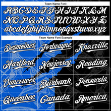 Загрузить изображение в средство просмотра галереи, Custom Graffiti Pattern White Black-Thunder Blue 3D Scratch Authentic Baseball Jersey
