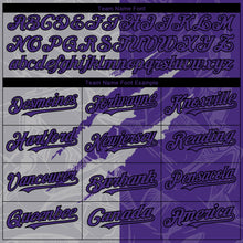 Загрузить изображение в средство просмотра галереи, Custom Graffiti Pattern Purple Gray-Black 3D Scratch Authentic Baseball Jersey
