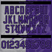 Загрузить изображение в средство просмотра галереи, Custom Graffiti Pattern Purple Gray-Black 3D Scratch Authentic Baseball Jersey
