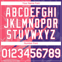 Загрузить изображение в средство просмотра галереи, Custom Graffiti Pattern White Purple-Neon Pink 3D Scratch Authentic Baseball Jersey
