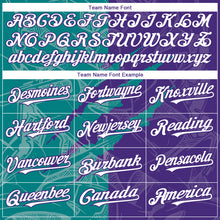 Загрузить изображение в средство просмотра галереи, Custom Graffiti Pattern White Purple-Teal 3D Scratch Authentic Baseball Jersey
