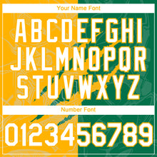 Загрузить изображение в средство просмотра галереи, Custom Graffiti Pattern White Kelly Green-Gold 3D Scratch Authentic Baseball Jersey
