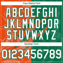 Load image into Gallery viewer, Custom Graffiti Pattern White Kelly Green-Orange 3D Scratch Authentic Baseball Jersey
