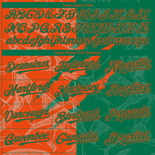 Load image into Gallery viewer, Custom Graffiti Pattern Kelly Green-Orange 3D Scratch Authentic Baseball Jersey
