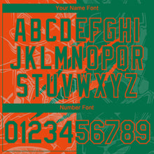 Load image into Gallery viewer, Custom Graffiti Pattern Kelly Green-Orange 3D Scratch Authentic Baseball Jersey
