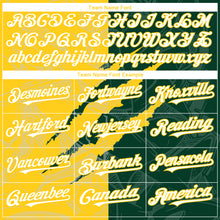 Load image into Gallery viewer, Custom Graffiti Pattern White Green-Yellow 3D Scratch Authentic Baseball Jersey
