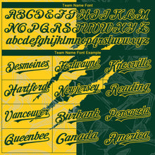 Load image into Gallery viewer, Custom Graffiti Pattern Green-Yellow 3D Scratch Authentic Baseball Jersey
