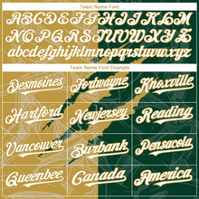 Load image into Gallery viewer, Custom Graffiti Pattern White Green-Old Gold 3D Scratch Authentic Baseball Jersey
