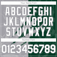 Load image into Gallery viewer, Custom Graffiti Pattern White Green-Gray 3D Scratch Authentic Baseball Jersey
