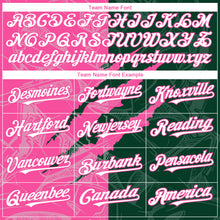 Load image into Gallery viewer, Custom Graffiti Pattern White Green-Pink 3D Scratch Authentic Baseball Jersey
