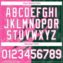 Load image into Gallery viewer, Custom Graffiti Pattern White Green-Pink 3D Scratch Authentic Baseball Jersey
