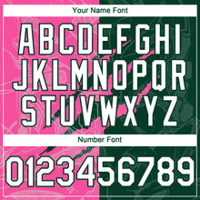 Load image into Gallery viewer, Custom Graffiti Pattern White Green-Pink 3D Scratch Authentic Baseball Jersey
