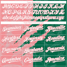 Load image into Gallery viewer, Custom Graffiti Pattern White Kelly Green-Medium Pink 3D Scratch Authentic Baseball Jersey
