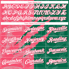 Load image into Gallery viewer, Custom Graffiti Pattern White Kelly Green-Neon Pink 3D Scratch Authentic Baseball Jersey
