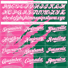Load image into Gallery viewer, Custom Graffiti Pattern White Kelly Green-Pink 3D Scratch Authentic Baseball Jersey
