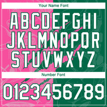 Load image into Gallery viewer, Custom Graffiti Pattern White Kelly Green-Pink 3D Scratch Authentic Baseball Jersey
