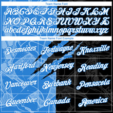 Загрузить изображение в средство просмотра галереи, Custom Graffiti Pattern White Black-Powder Blue Scratch 3D Performance T-Shirt
