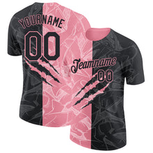 Загрузить изображение в средство просмотра галереи, Custom Graffiti Pattern Black-Medium Pink Scratch 3D Performance T-Shirt
