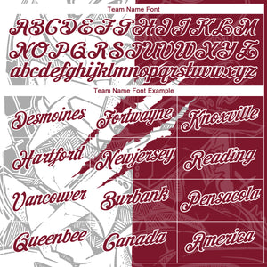 Custom Graffiti Pattern Crimson-White Scratch 3D Performance T-Shirt