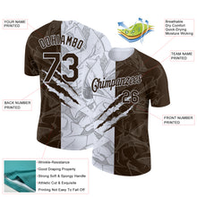 Загрузить изображение в средство просмотра галереи, Custom Graffiti Pattern Brown-White Scratch 3D Performance T-Shirt
