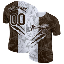 Загрузить изображение в средство просмотра галереи, Custom Graffiti Pattern Brown-White Scratch 3D Performance T-Shirt
