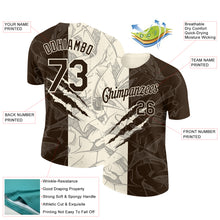 Загрузить изображение в средство просмотра галереи, Custom Graffiti Pattern Brown-Cream Scratch 3D Performance T-Shirt
