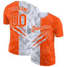 Laden Sie das Bild in den Galerie-Viewer, Custom Graffiti Pattern Orange-White Scratch 3D Performance T-Shirt

