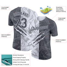 Загрузить изображение в средство просмотра галереи, Custom Graffiti Pattern Steel Gray-White Scratch 3D Performance T-Shirt
