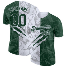 Загрузить изображение в средство просмотра галереи, Custom Graffiti Pattern Green-White Scratch 3D Performance T-Shirt
