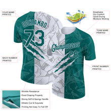 Загрузить изображение в средство просмотра галереи, Custom Graffiti Pattern Teal-White Scratch 3D Performance T-Shirt
