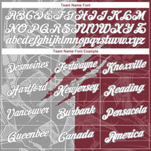Загрузить изображение в средство просмотра галереи, Custom Graffiti Pattern White Burgundy-Gray Scratch 3D Performance T-Shirt
